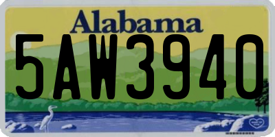AL license plate 5AW3940