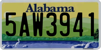 AL license plate 5AW3941