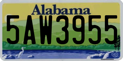 AL license plate 5AW3955
