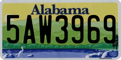 AL license plate 5AW3969