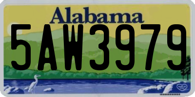 AL license plate 5AW3979