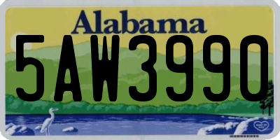 AL license plate 5AW3990