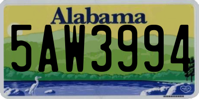 AL license plate 5AW3994