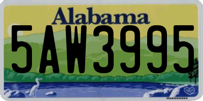 AL license plate 5AW3995