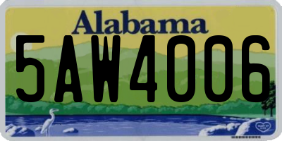AL license plate 5AW4006