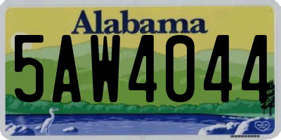 AL license plate 5AW4044