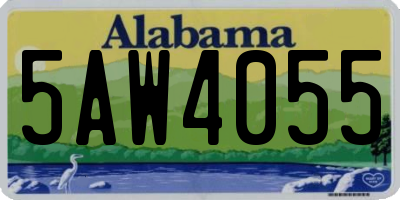 AL license plate 5AW4055