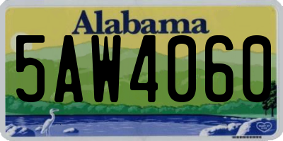 AL license plate 5AW4060