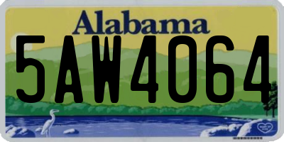 AL license plate 5AW4064