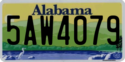 AL license plate 5AW4079
