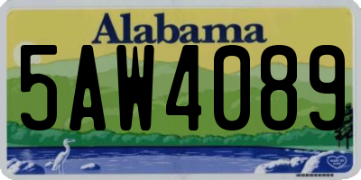 AL license plate 5AW4089