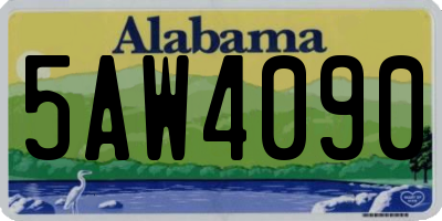 AL license plate 5AW4090