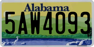 AL license plate 5AW4093