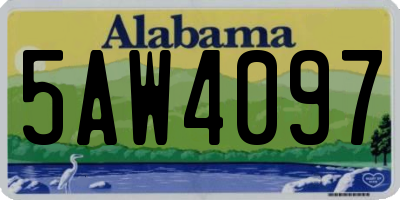 AL license plate 5AW4097