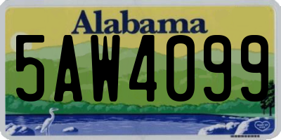 AL license plate 5AW4099