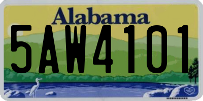 AL license plate 5AW4101