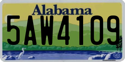 AL license plate 5AW4109
