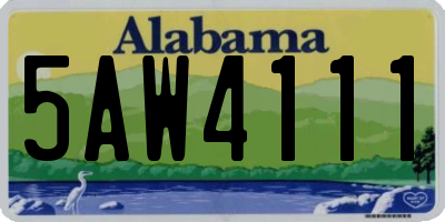 AL license plate 5AW4111