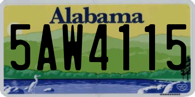 AL license plate 5AW4115