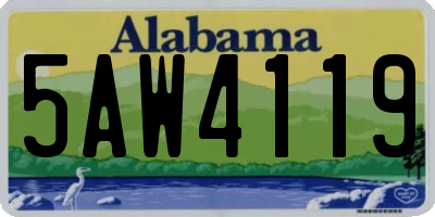 AL license plate 5AW4119