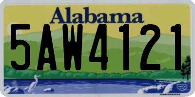 AL license plate 5AW4121