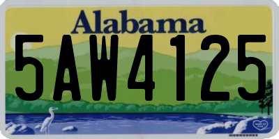 AL license plate 5AW4125