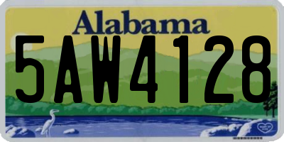 AL license plate 5AW4128