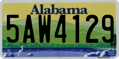AL license plate 5AW4129