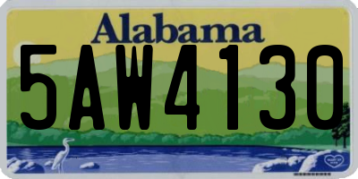 AL license plate 5AW4130