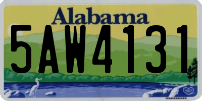 AL license plate 5AW4131