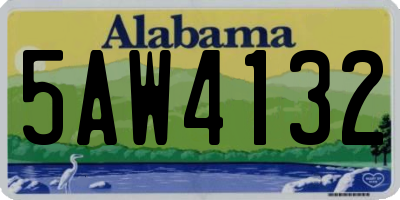 AL license plate 5AW4132
