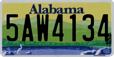 AL license plate 5AW4134