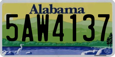 AL license plate 5AW4137