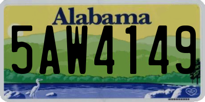 AL license plate 5AW4149