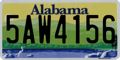 AL license plate 5AW4156