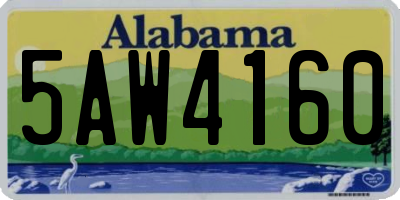 AL license plate 5AW4160