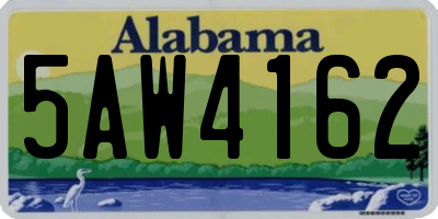 AL license plate 5AW4162