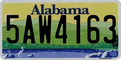 AL license plate 5AW4163