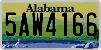 AL license plate 5AW4166