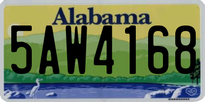 AL license plate 5AW4168