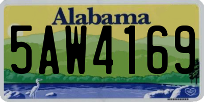 AL license plate 5AW4169