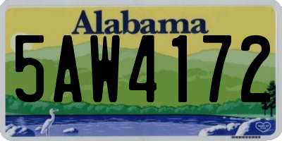 AL license plate 5AW4172