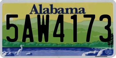 AL license plate 5AW4173