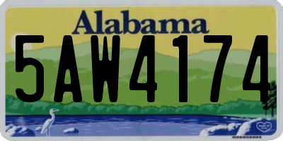 AL license plate 5AW4174