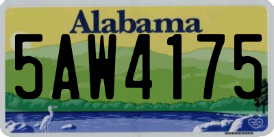 AL license plate 5AW4175