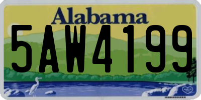 AL license plate 5AW4199
