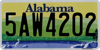 AL license plate 5AW4202