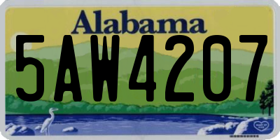AL license plate 5AW4207