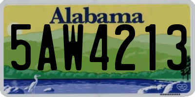 AL license plate 5AW4213