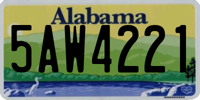 AL license plate 5AW4221